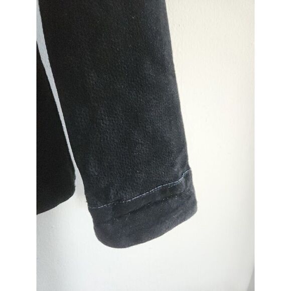 Rita Closet Women Black w/Silver Floral Embroideredy 100% Suede Jacket sz Large - Picture 4 of 10